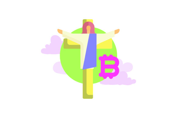 Bitcoin Easter Icon Jesus Purple: Graphics & Icons Review