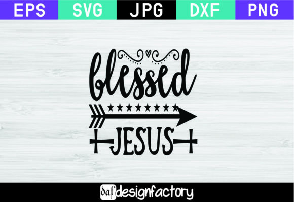 Blessed Jesus Graphics for Faith-Based Crafts