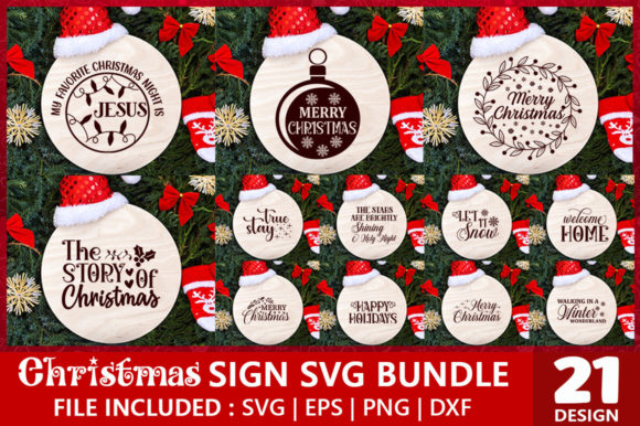 Christmas Round Wood Sign Bundle Review