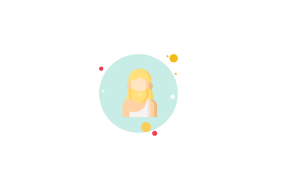 Easter Icon Jesus Circle Blue: Graphics & Icons Review