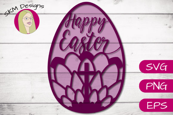 Happy Easter Egg Mandala: Graphics for Faith Crafts