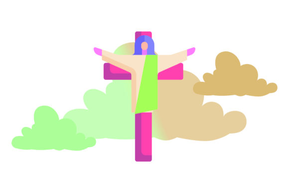 Icon Easter Flat Jesus Green: Graphics & Freebies Review