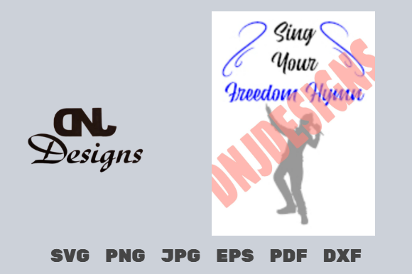 Sing Your Freedom Hymn Cut File Pack for Crafts & Graphics