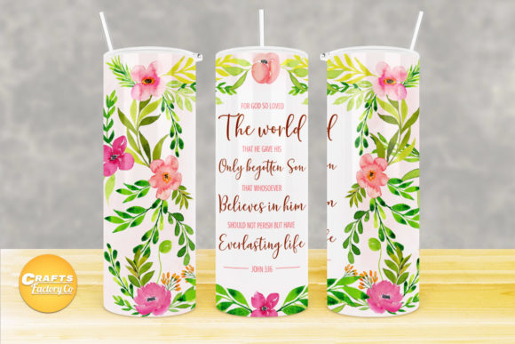 Skinny Tumbler Sublimation Bible Verse Graphics for Crafts